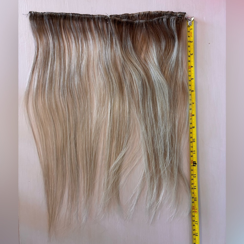 BELLAMI Ash Brown to Platinum Blonde Extensions 18” Remy Human Hair